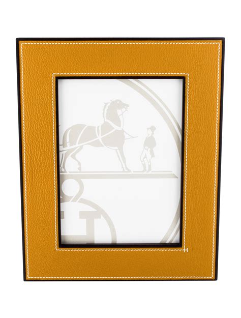 hermes frame|Hermes leather picture frame.